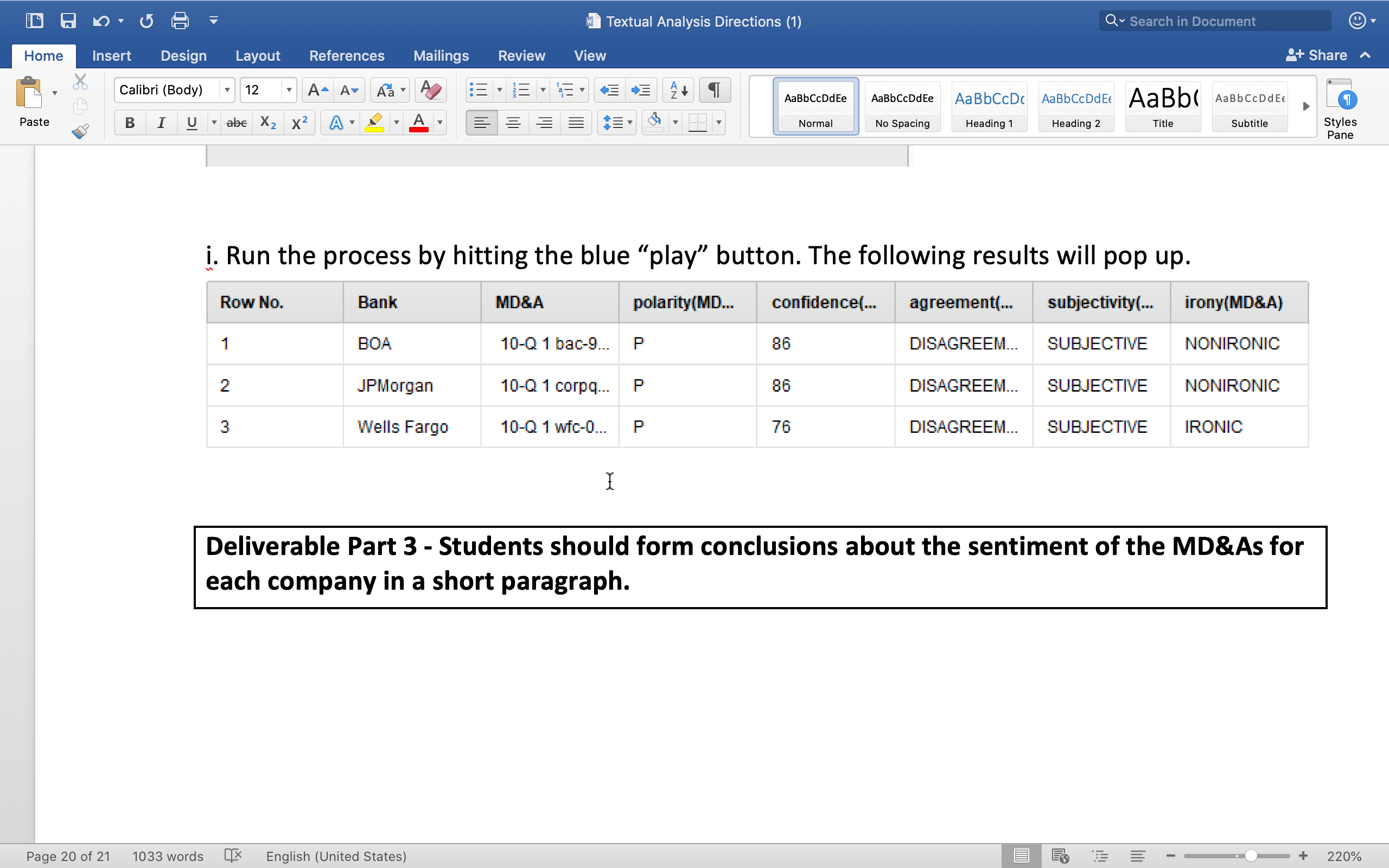 Part 1 Find Passive Verbs in Data between the 3