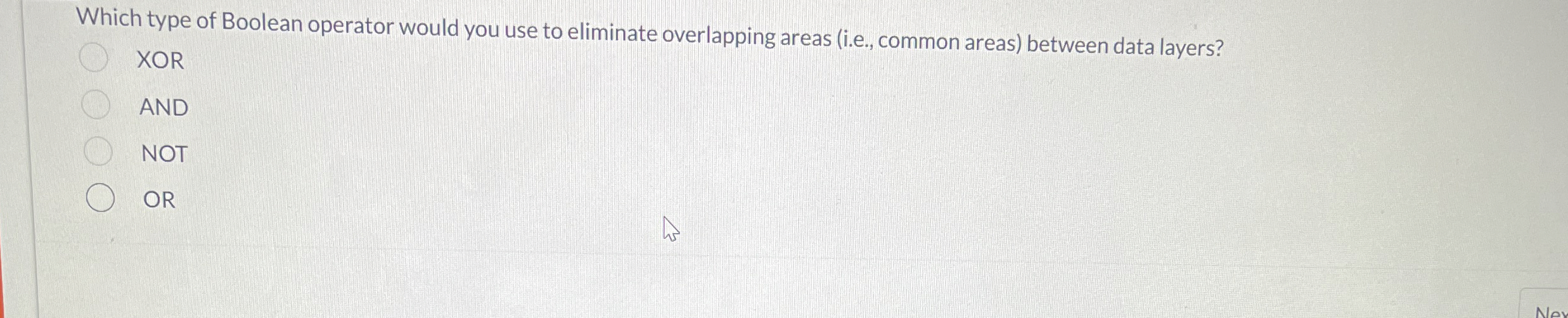Which type of Boolean operator would you use to