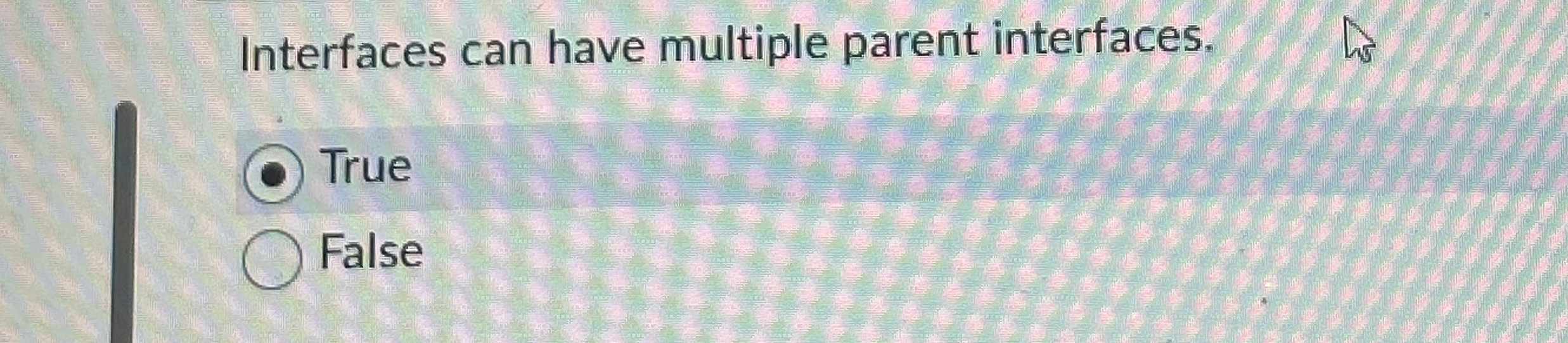 Interfaces can have multiple parent interfaces.