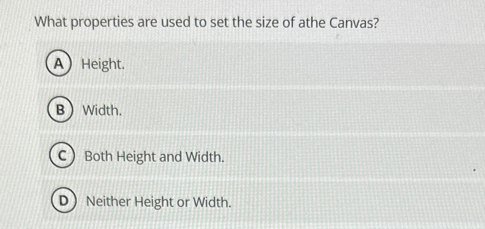 What properties are used to set the size of athe