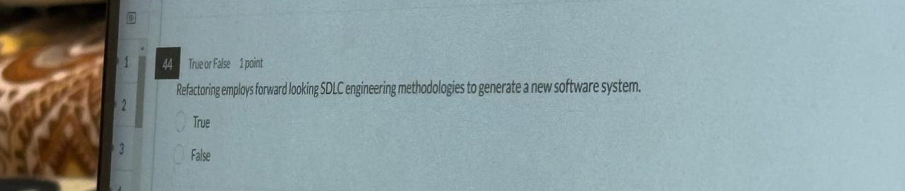 4 Trueorfalse ipoint Refactoring employs forward