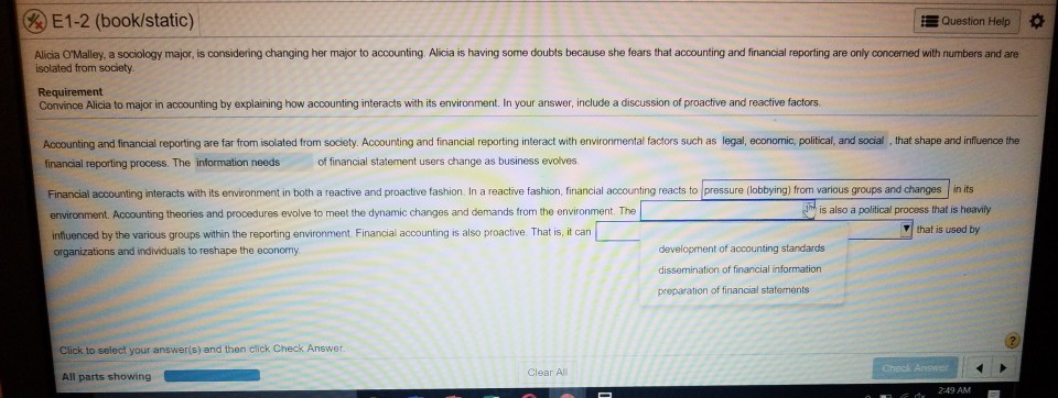 QUESTION 1 Course Learning Outcome (CLO) 1: