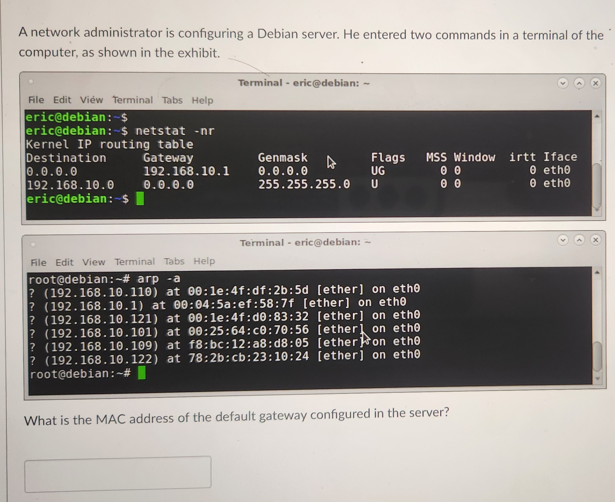 A network administrator is configuring a Debian