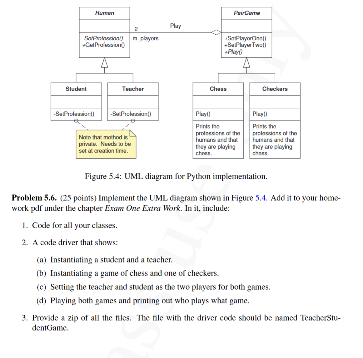 Figure 5 . 4 : UML diagram for Python