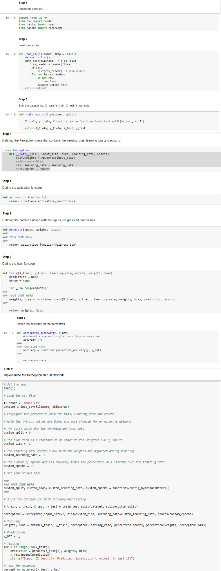 Can you help me with my finished code? It is not