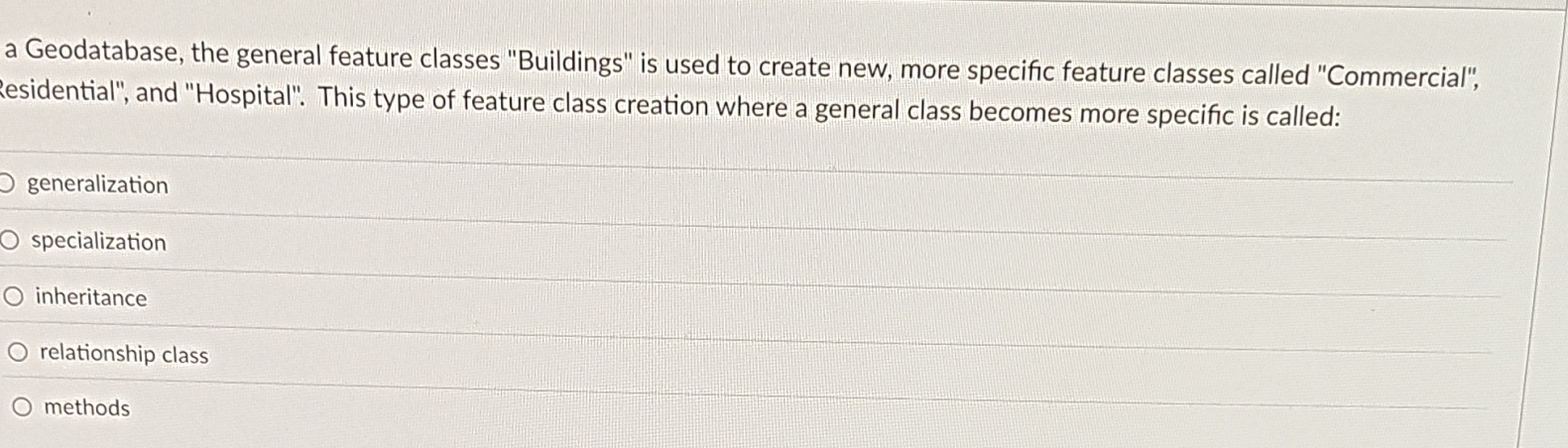a Geodatabase, the general feature classes