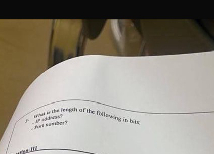 What is the length of the following in bits: IP