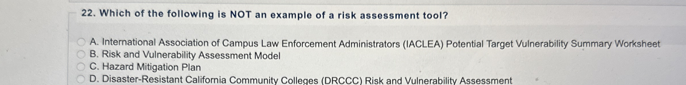 Which of the following is NOT an example of a