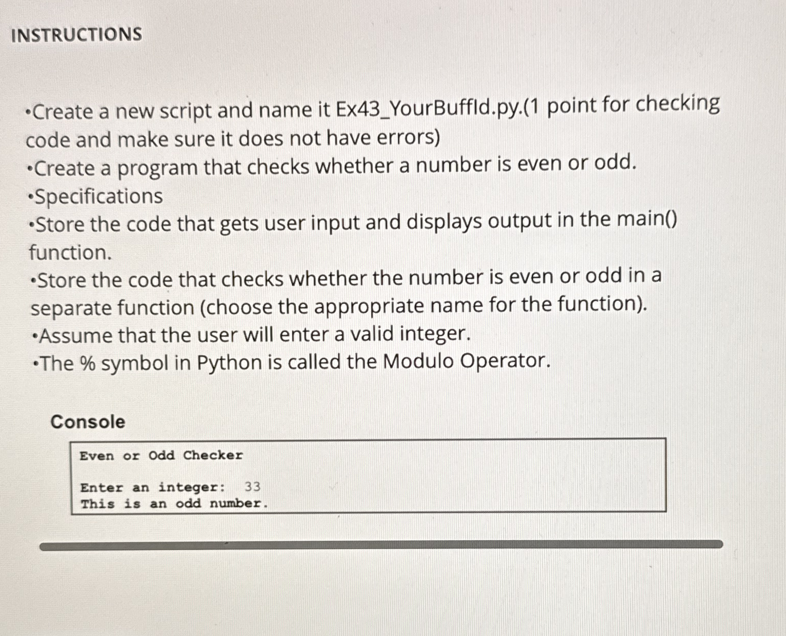 INSTRUCTIONS - Create a new script and name it Ex