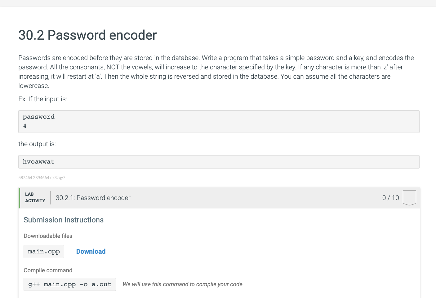 3 0 . 2 Password encoder Passwords are encoded