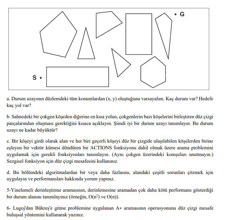 a . Durum uzay n n d zlemdeki t m konumlardan ( \