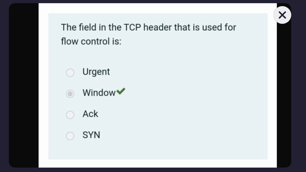 The field in the TCP header that is used for flow