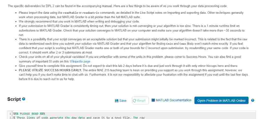 work when procesuitig dota, but MATLAa Grader is