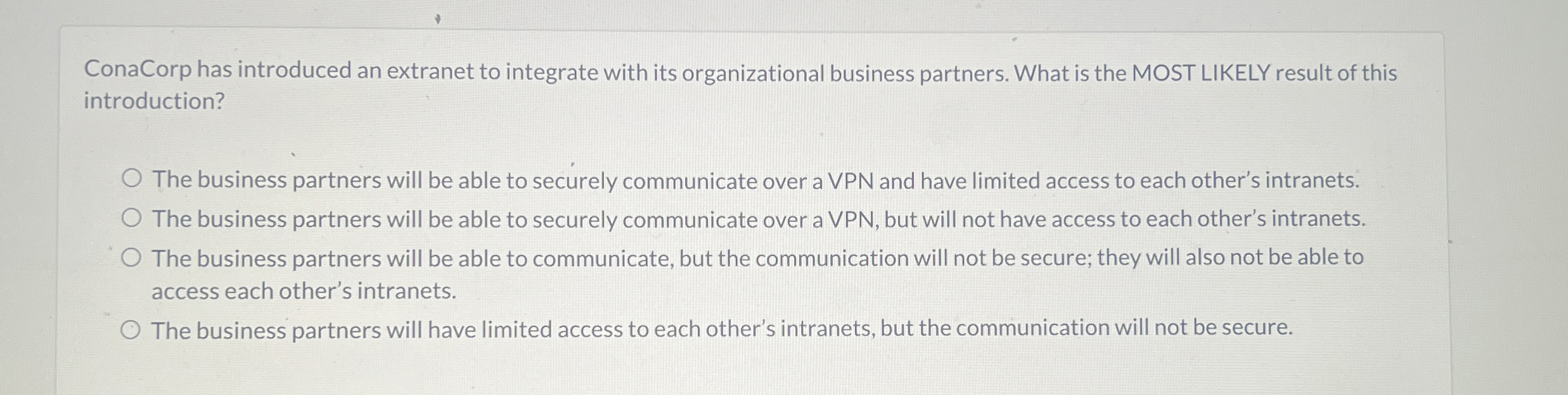 ConaCorp has introduced an extranet to integrate