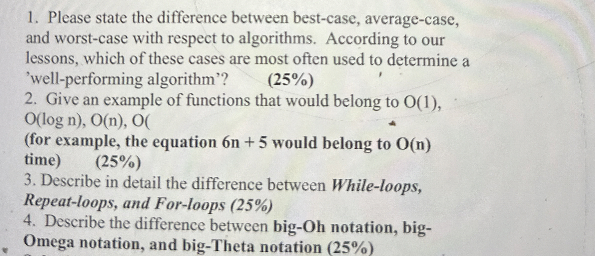 Please state the difference between best - case,