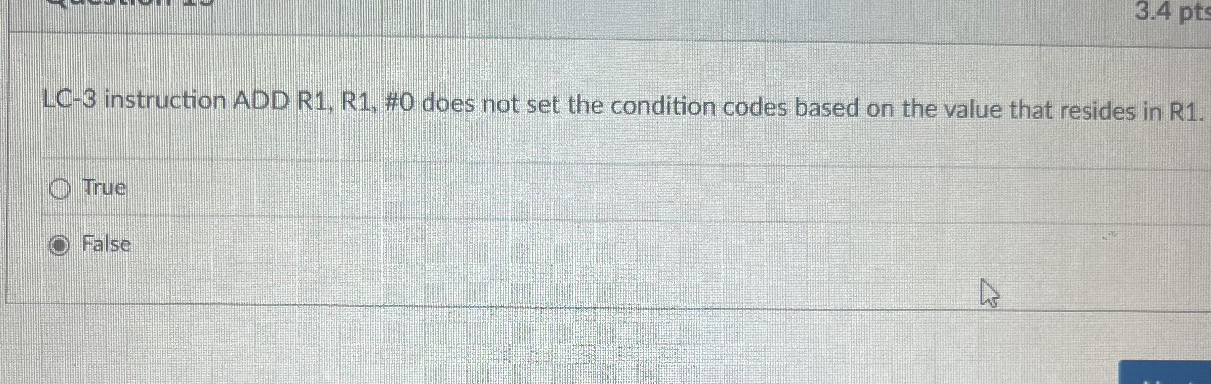 LC - 3 instruction ADD R 1 , R 1 , \ # 0 does not
