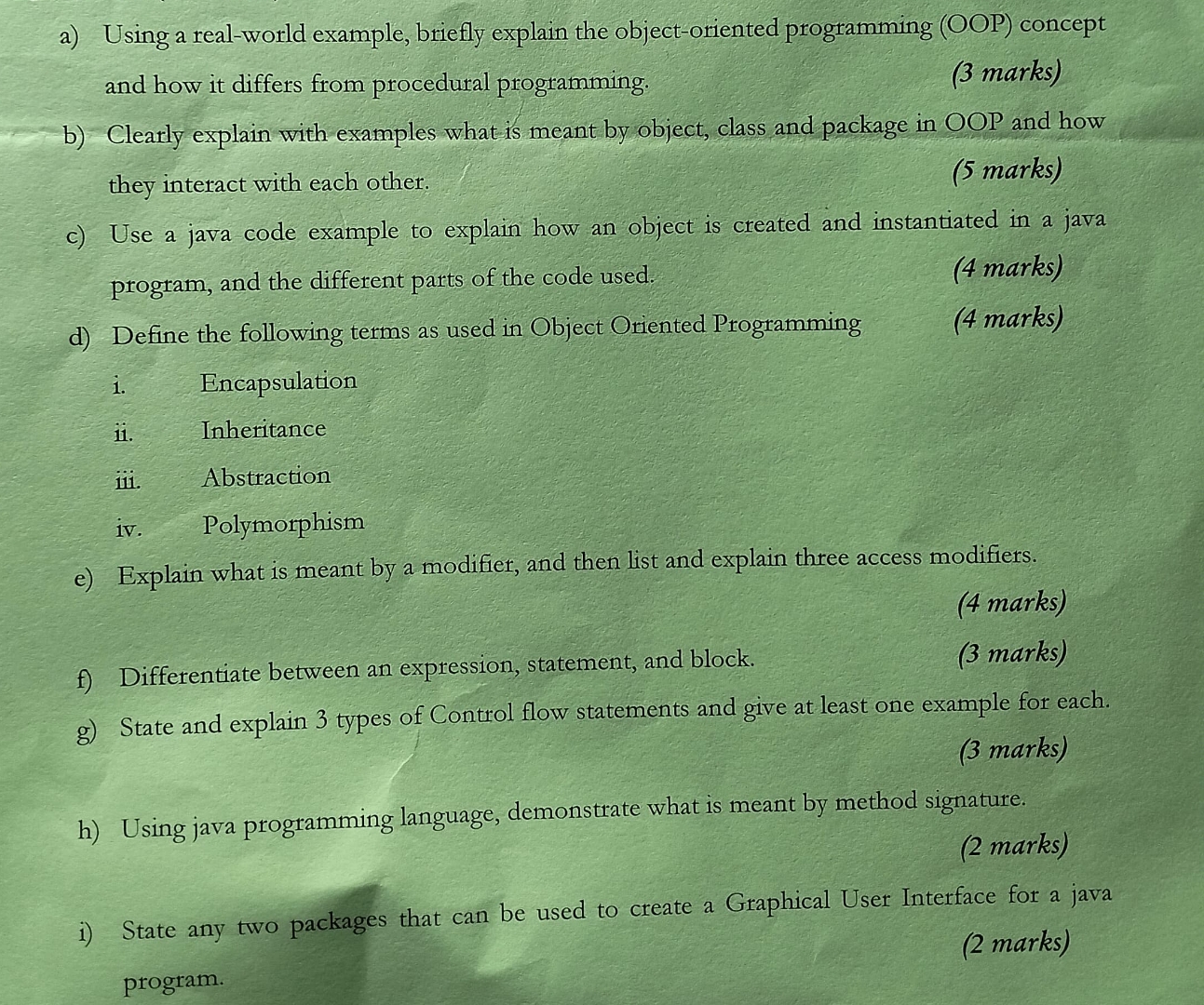 a ) Using a real - world example, briefly explain