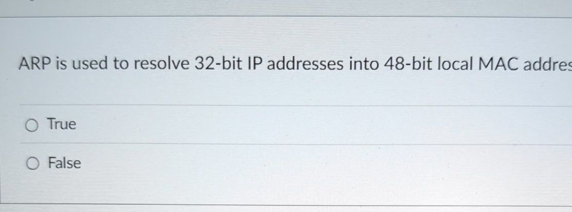 ARP is used to resolve 3 2 - bit IP addresses