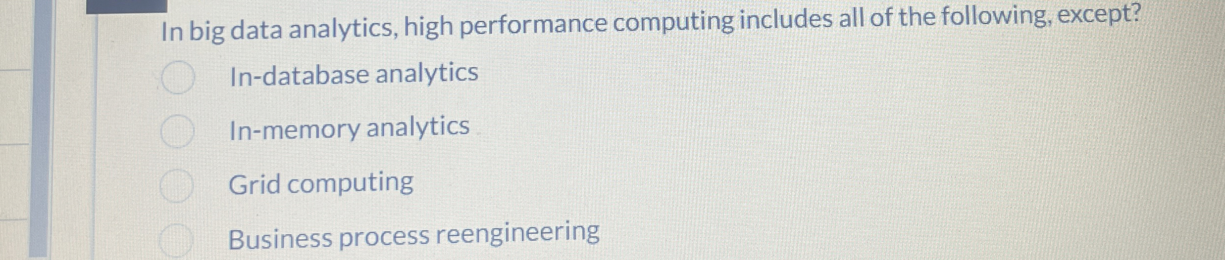 In big data analytics, high performance computing