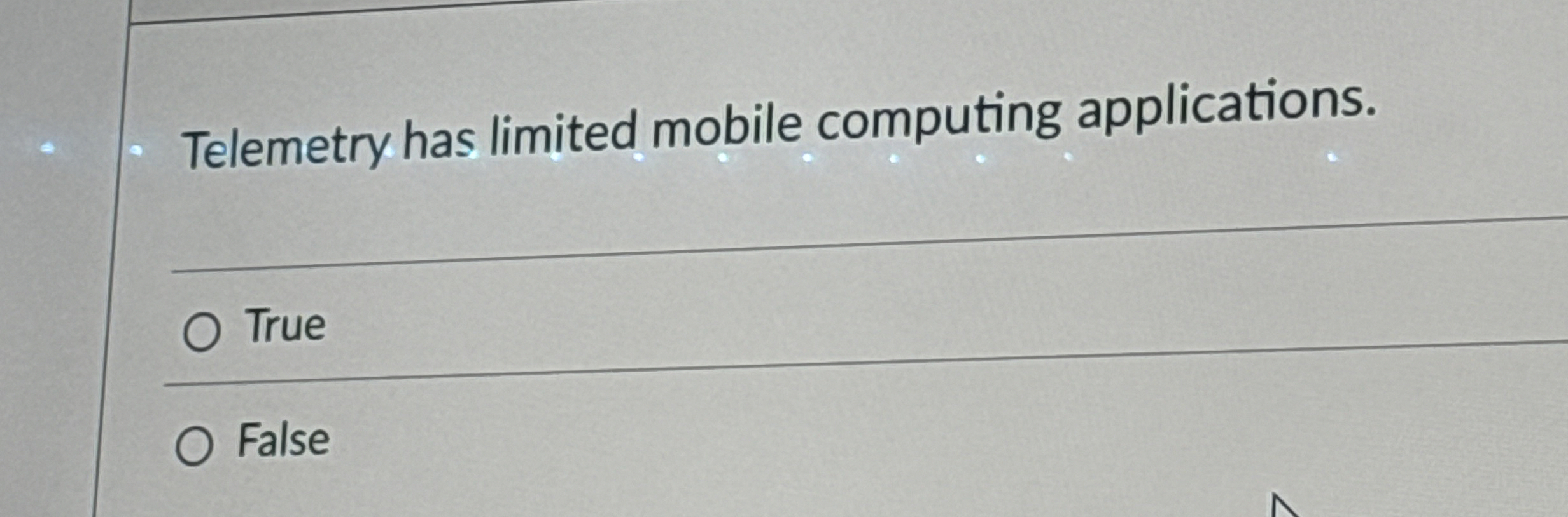 Telemetry has limited mobile computing