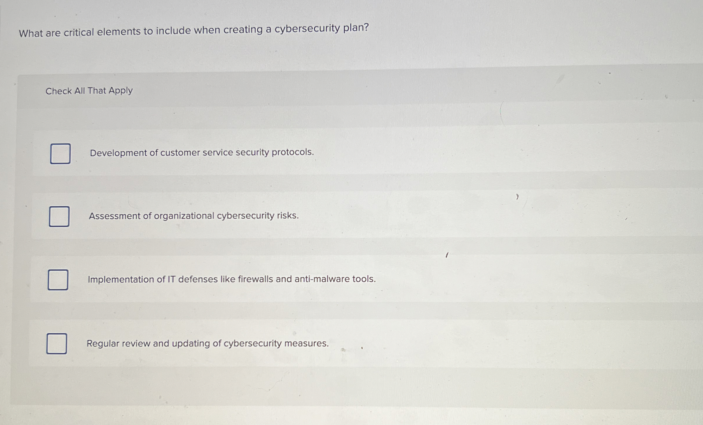 What are critical elements to include when