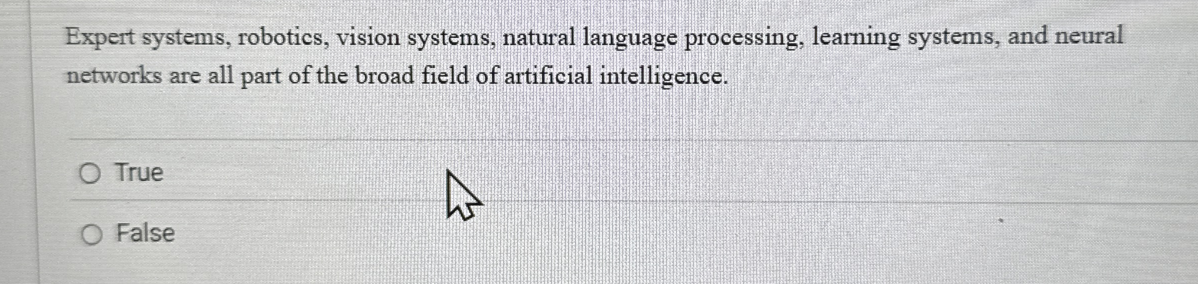 Expert systems, robotics, vision systems, natural