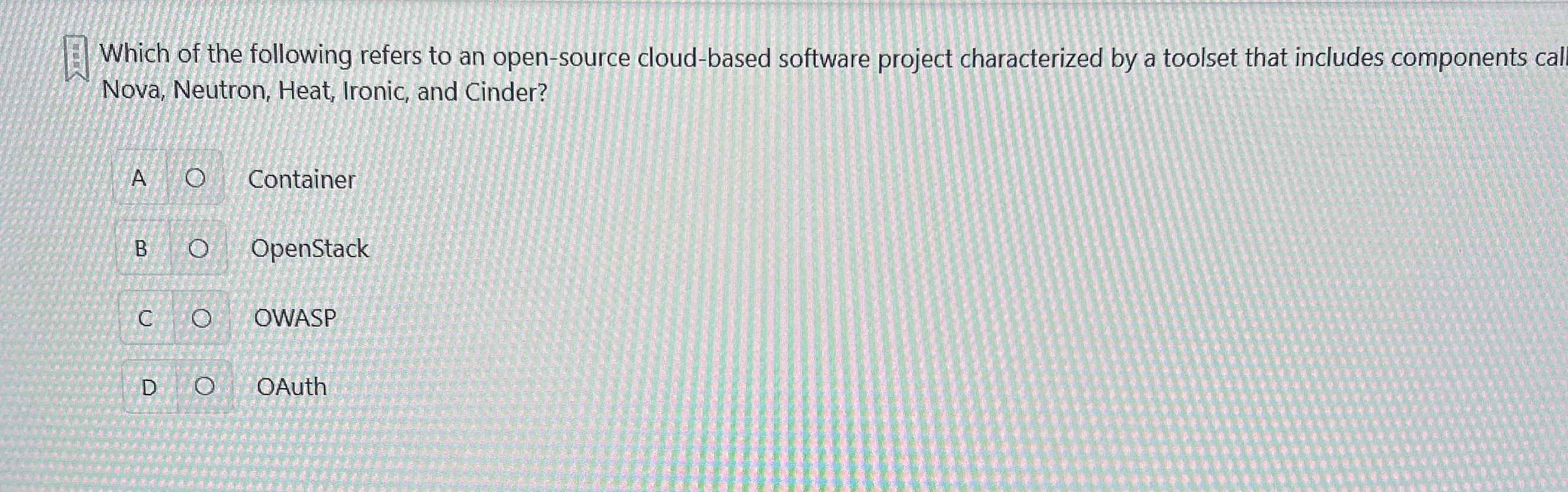 Which of the following refers to an open - source