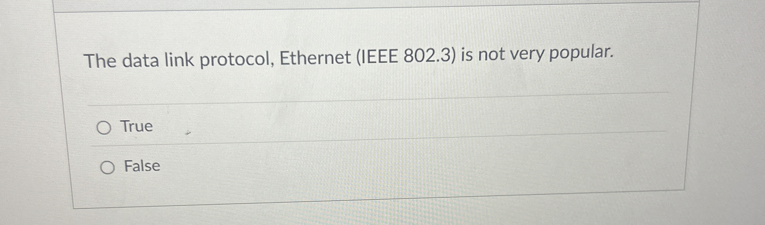 The data link protocol, Ethernet ( IEEE 8 0 2 . 3