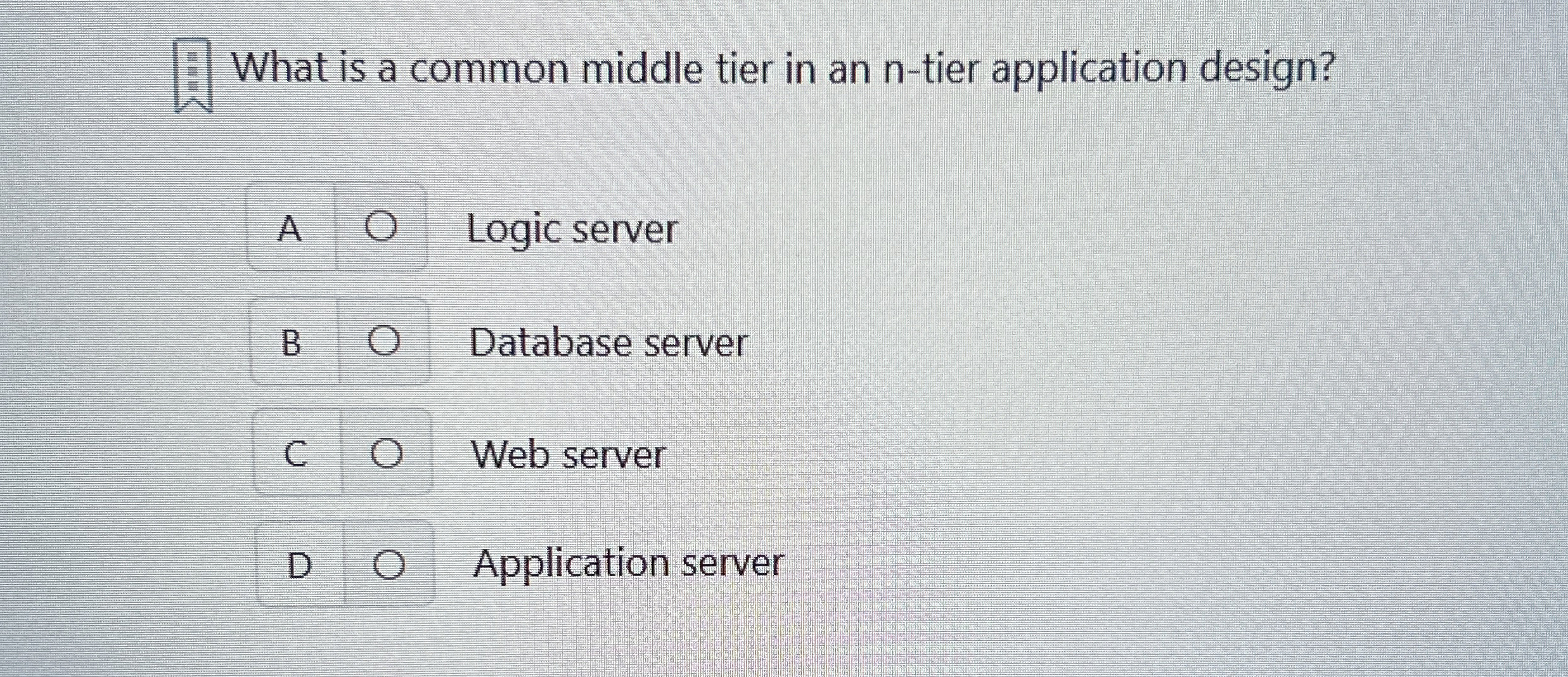 What is a common middle tier in an n - tier