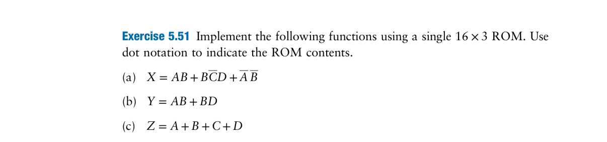Exercise 5 . 5 1 Implement the following
