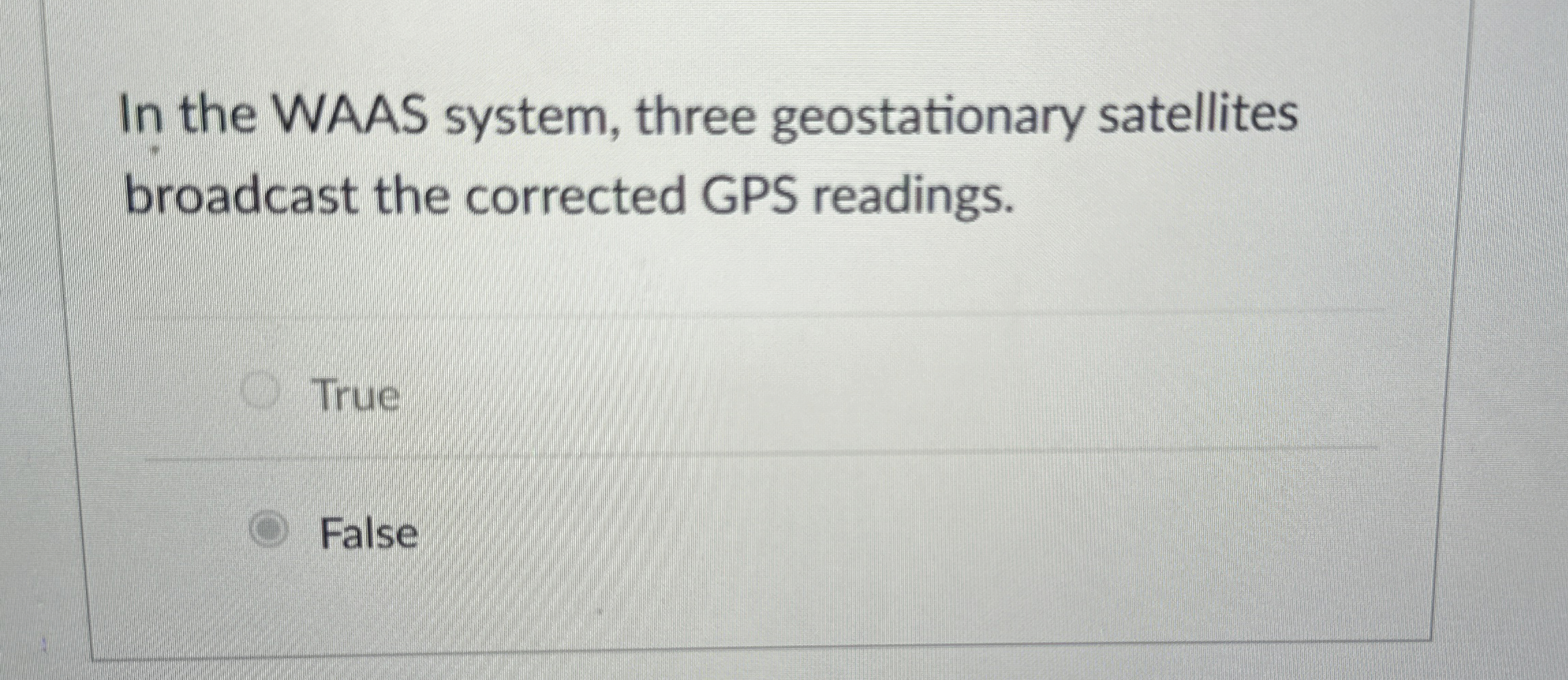 In the WAAS system, three geostationary