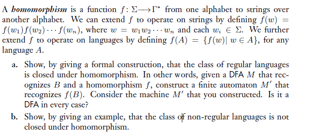 A bomomorphism is a function f : l o n g r i g h
