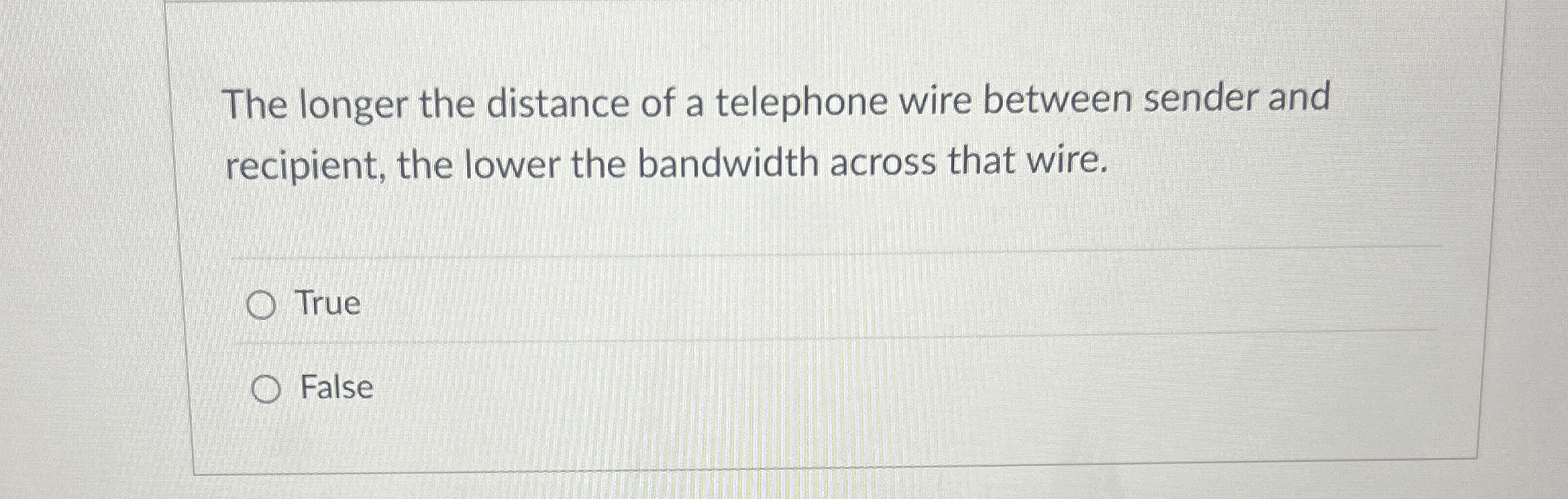 The longer the distance of a telephone wire
