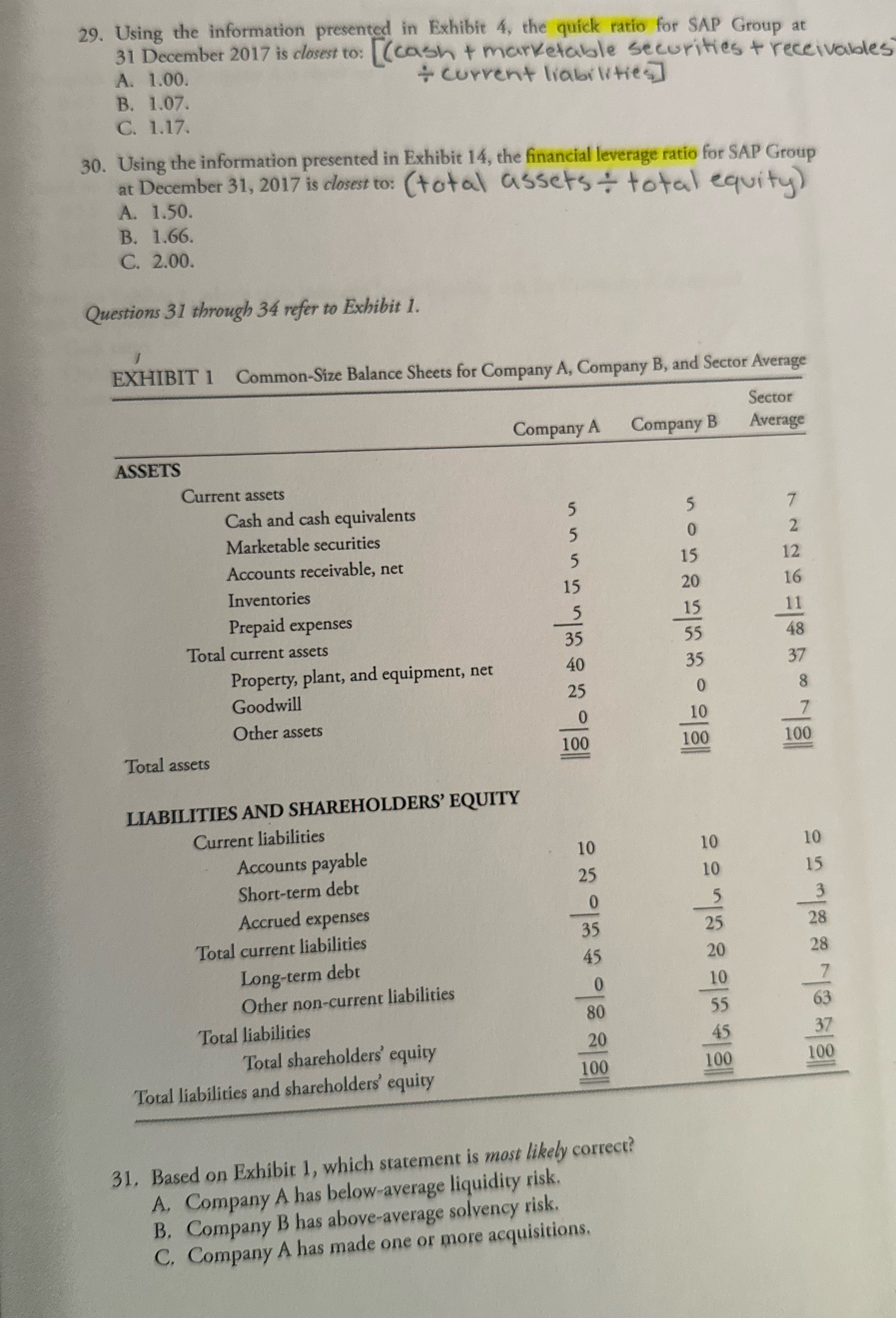 29. Using the information presented in Exhibit 4,