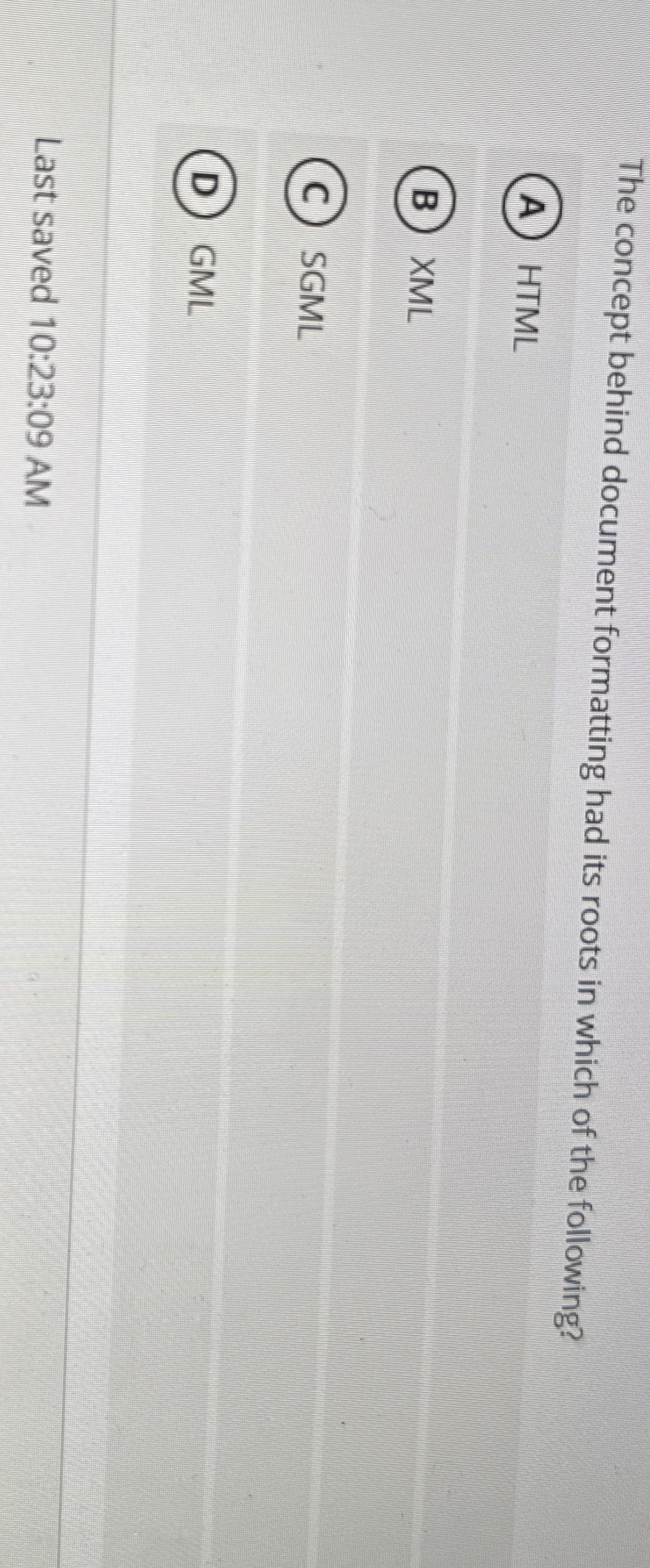 The concept behind document formatting had its