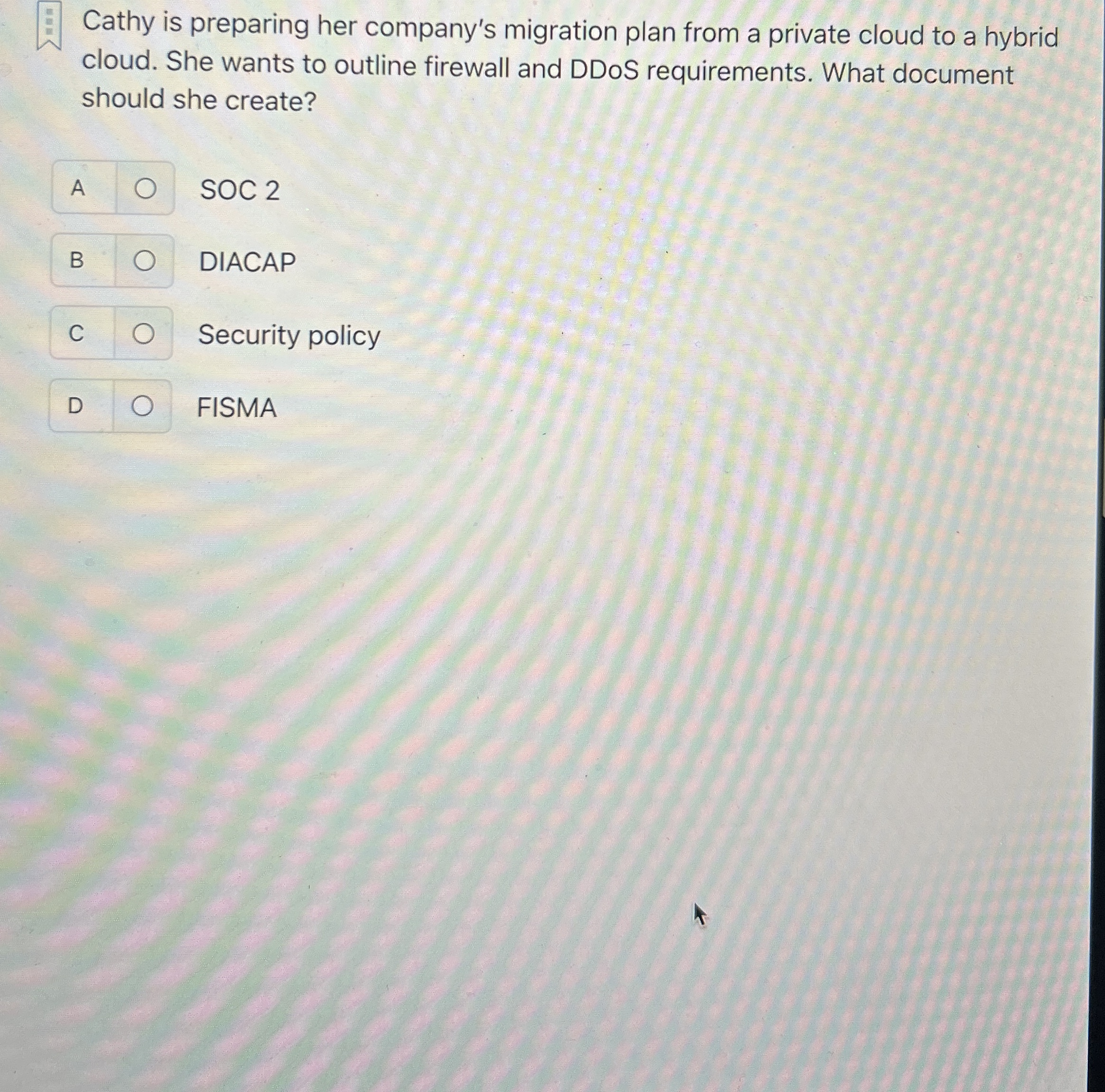 Cathy is preparing her company's migration plan