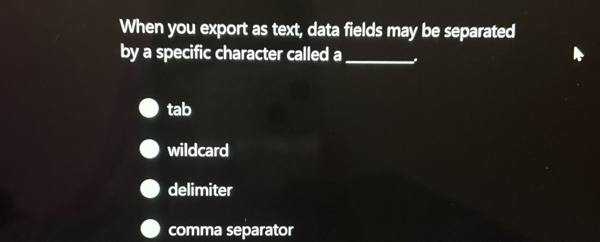 When you export as text, data fields may be