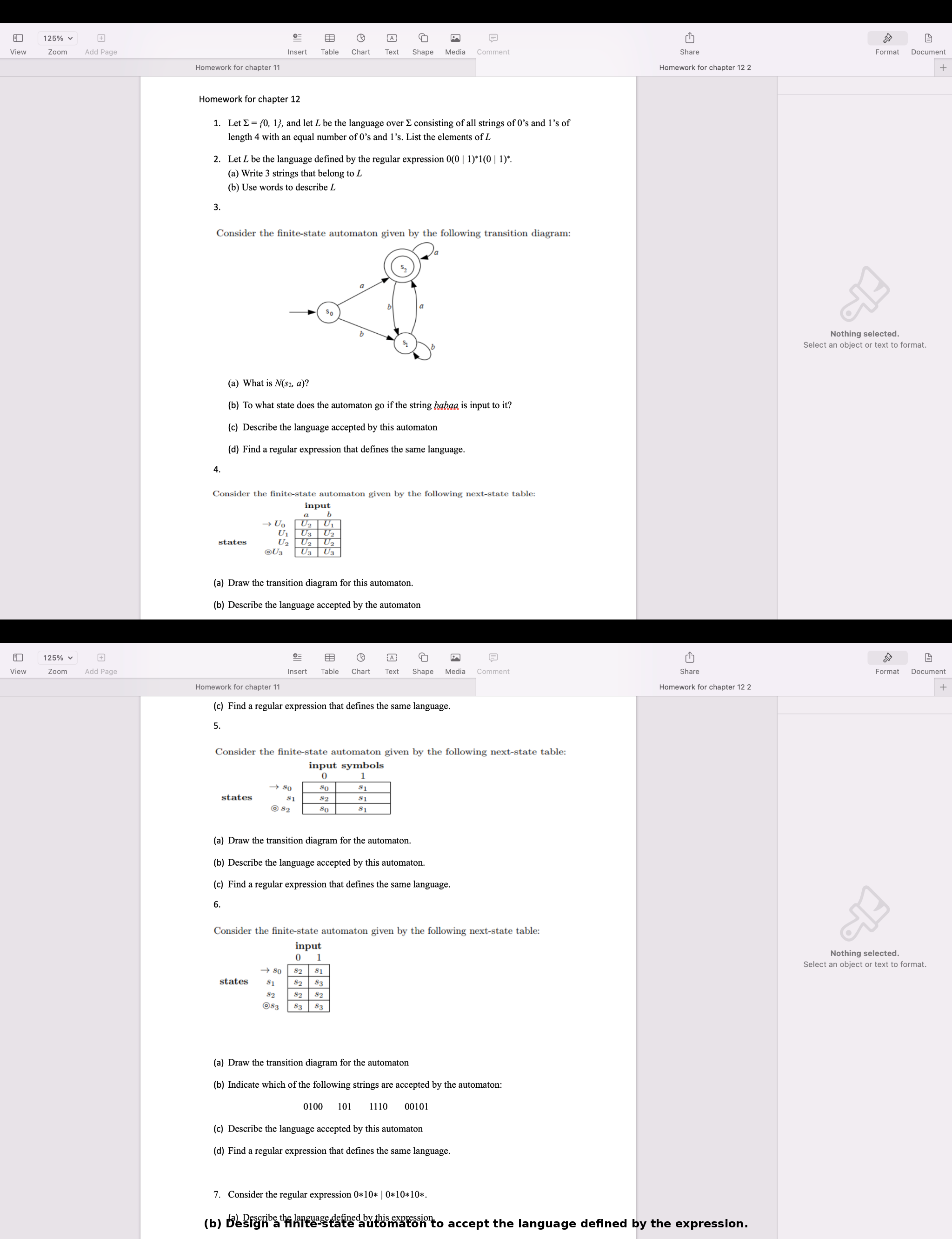 Homework for chapter 1 2 1 . Let \ ( \ Sigma = \
