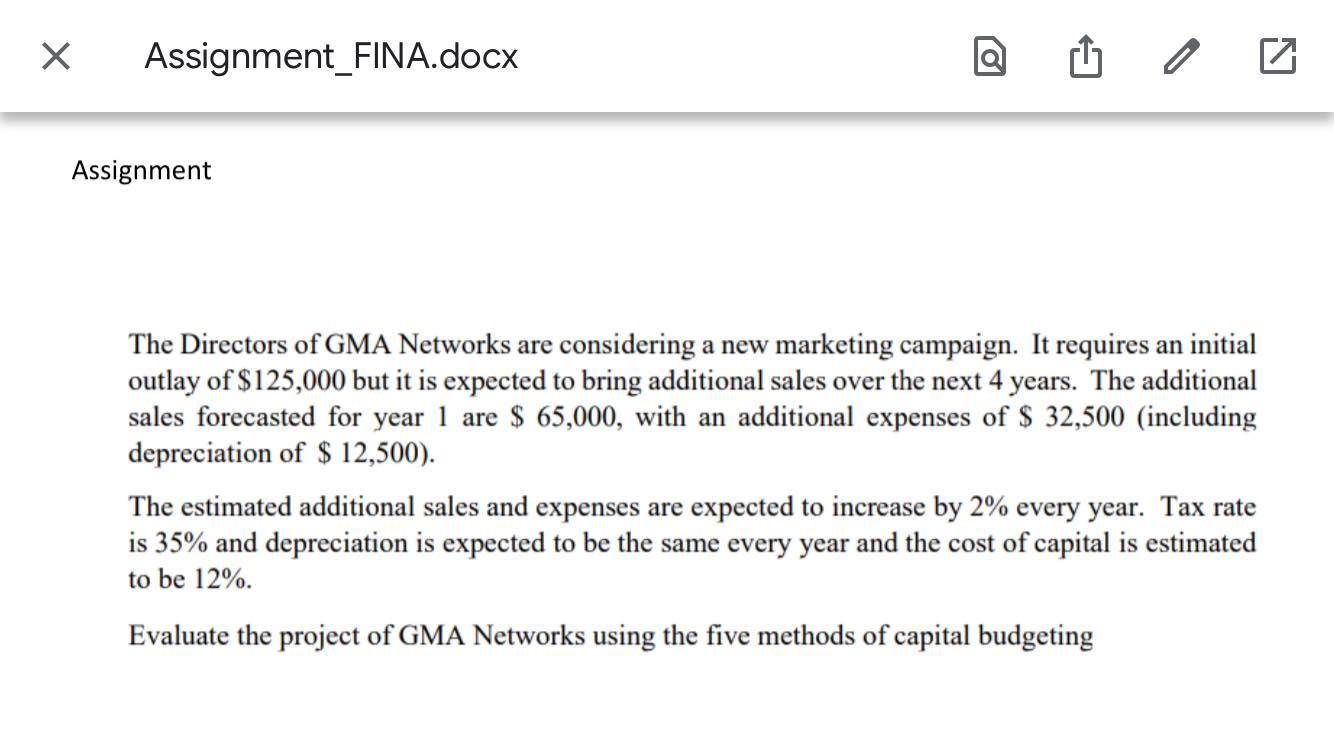 X Assignment_FlNA.docx IQ [ / E Assignment The