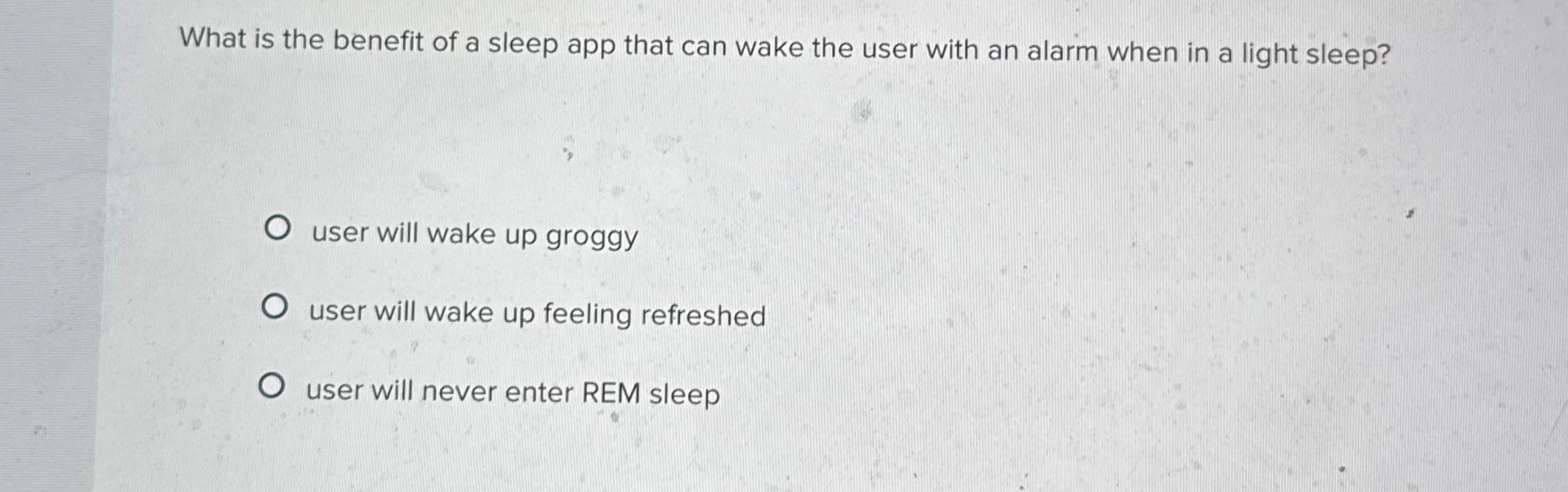 What is the benefit of a sleep app that can wake