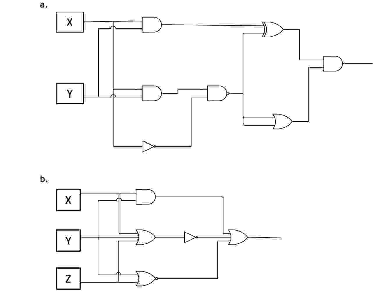Need to create a truth table for each circuit