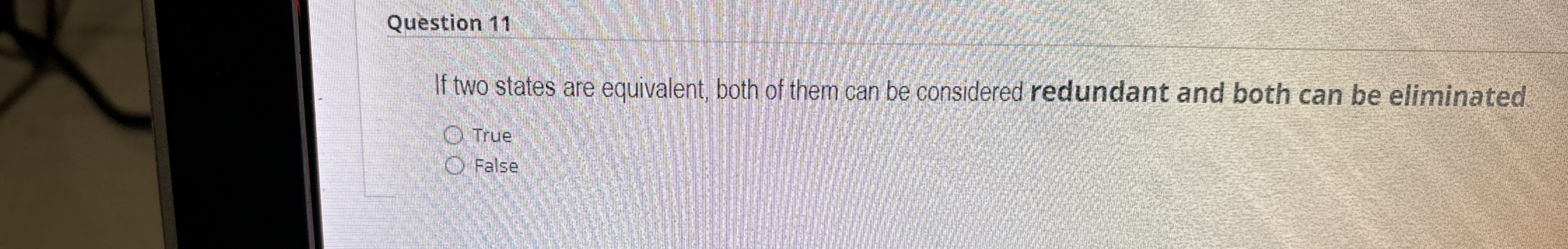 Question 1 1 If two states are equivalent, both