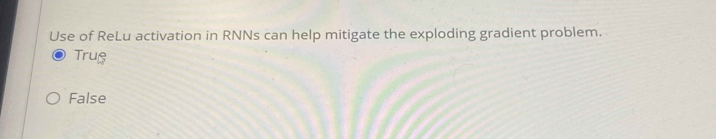 Use of ReLu activation in RNNs can help mitigate