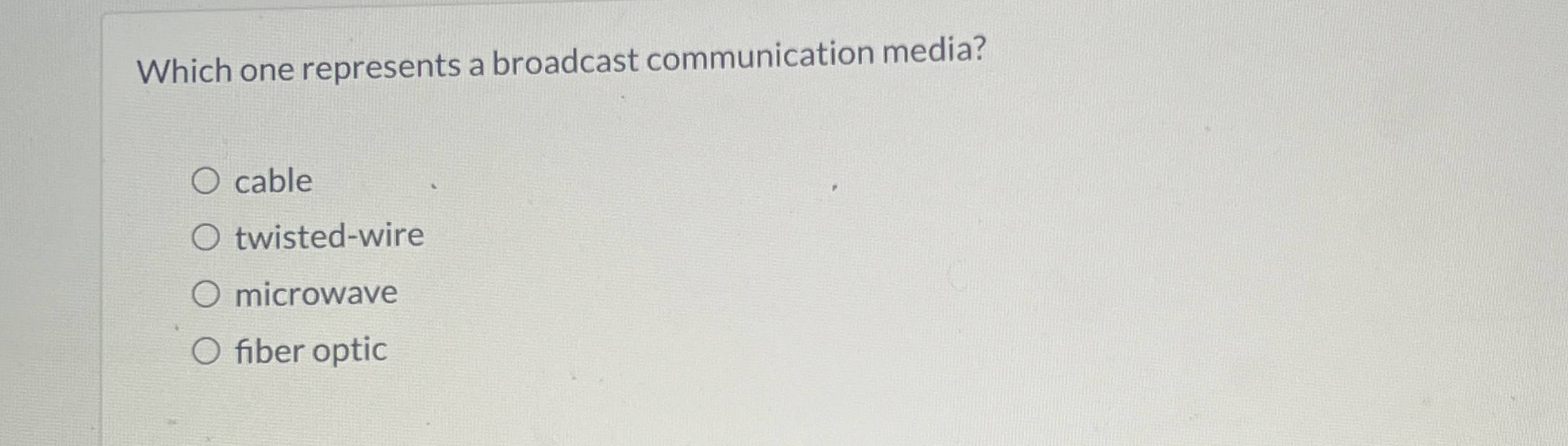 Which one represents a broadcast communication