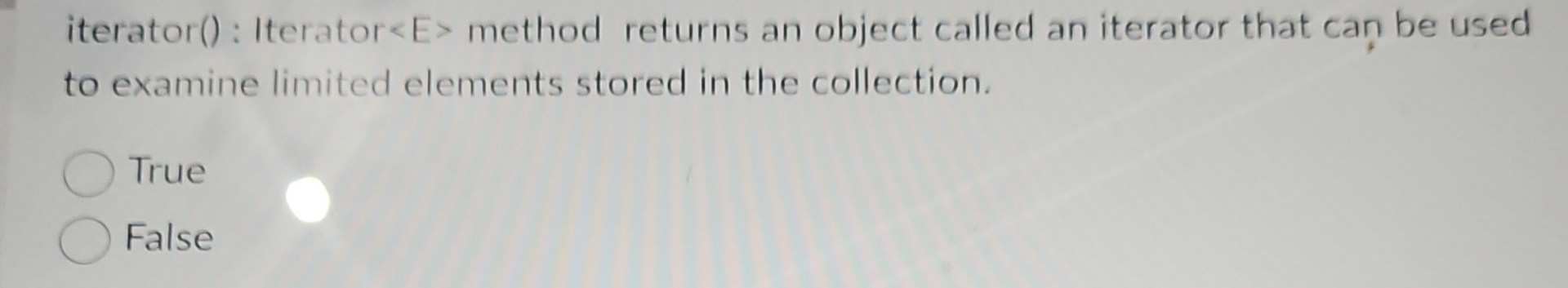 iterator ( ) : Iterator < E  style=