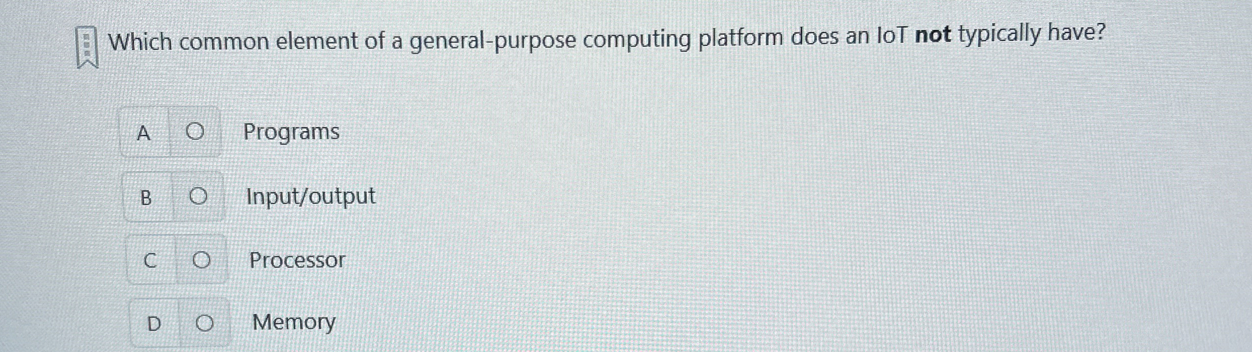 Which common element of a general - purpose
