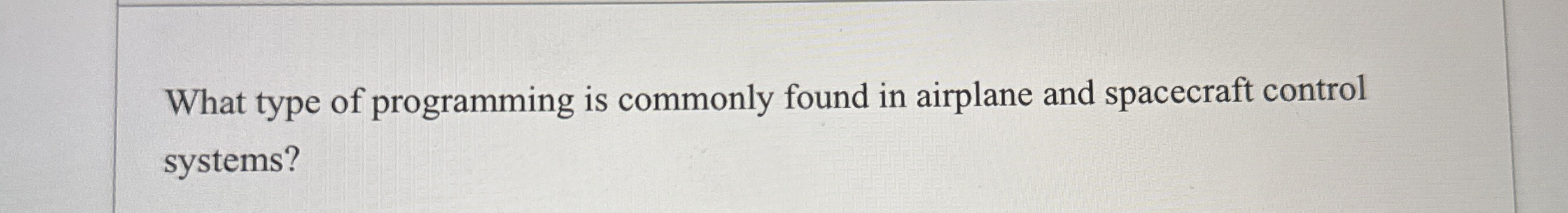 What type of programming is commonly found in