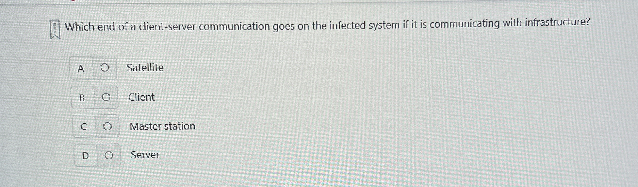 Which end of a client - server communication goes