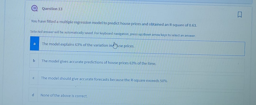 Question 11 We are building a model to predict