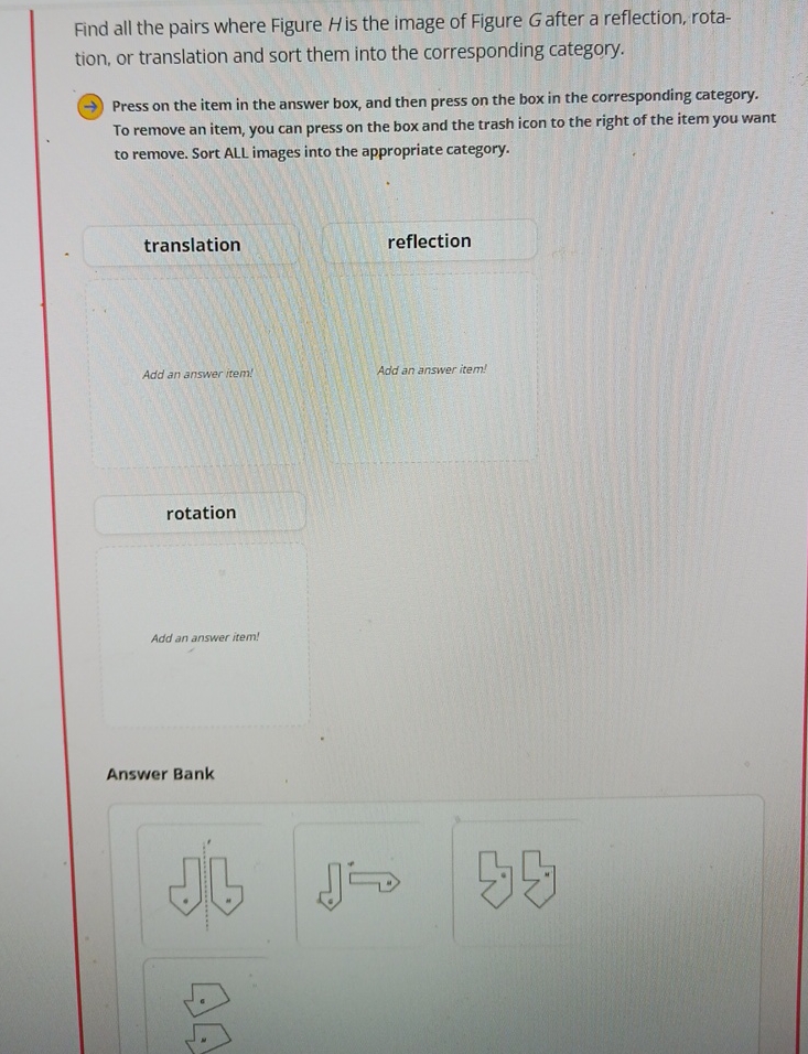 Find all the pairs where Figure H is the image of